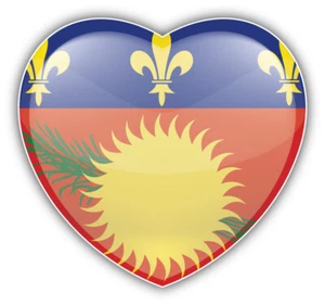 Calcomanía adhesiva para parachoques de coche bandera corazón brillante Guadalupe - "TALLAS" - Imagen 1 de 1