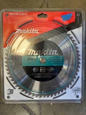 Hoja de sierra circular Makita corte madera 12 x 1 pulgada 60 dientes micro inglete pulido Foto 1 de 2