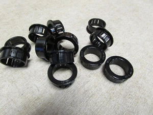 10 Pack - 1" Snap-In Plastic Bushings for Knock-Outs Black RV Camper Trailer - Picture 1 of 4