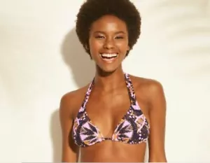 Top de bikini para mujer con tiras triángulo - Xhilaration - púrpura múltiple - B-316-8 - Imagen 1 de 2