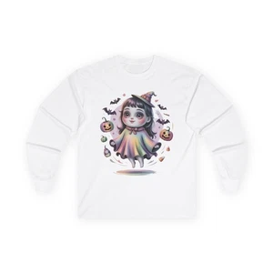 Halloween Ghost Long Sleeve Tee, Spooky Shirt, Halloween Outfit, Fall [...] - Picture 1 of 8
