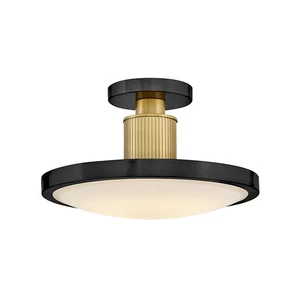 Hinkley Lighting Kieran LED Light Medium Semi-Flush Mount, Black - 47593BK-LCB - Picture 1 of 1