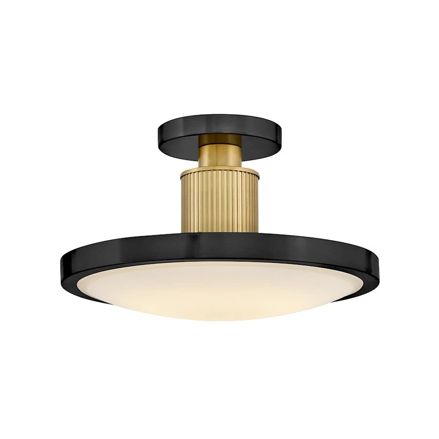Hinkley Lighting Kieran LED Light Medium Semi-Flush Mount, Black - 47593BK-LCB - Image 1 of 1
