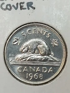 Moneda de 5 centavos Canadá 1968 prueba como - Imagen 1 de 3