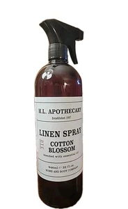 H.L Apothecary COTTON BLOSSOM W/Essential Oil Linen Spray Home JUMBO SIZE 32 OZ - Picture 1 of 1