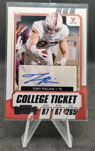 2021 Panini Contenders Draft Picks #316 Tony Poljan Auto Rookie RC Virginia Card - Picture 1 of 2