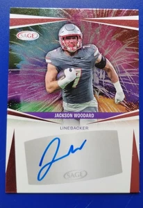2025 SAGE High Series Red Jackson Woodard #A-JW2 Rookie Auto RC Houston Texans - Picture 1 of 2