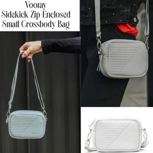 Vooray 'Sidekick' Crossbody Bag Light Gray Small Zip Enclosed Pouch - Picture 1 of 10