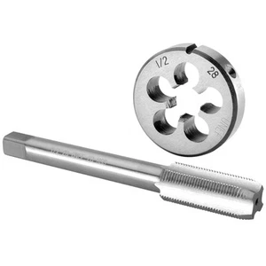 1/2"-28 UNEF Tap and Die Set, Right Hand 1/2 x 28 HSS Machine Thread Tap Die Set - Picture 1 of 6