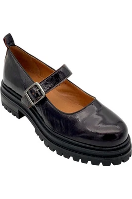 Mocassim feminino Miz Mooz de renda Mary Jane patente bordô - Imagem 1 de 3