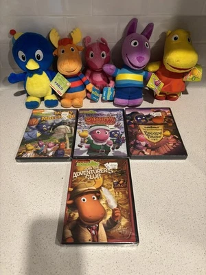 The Backyardigans NUEVO Juego de Muñecas de Peluche con Etiquetas y 4 DVD Nuevos!  Foto 1 de 4