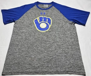 Milwaukee Brewers Under Armour XXL T-Shirt Short Sleeve Men’s L MLB Baseball - Picture 1 of 10