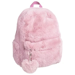 Glamouröser Plüsch Rucksack ideal für Jungen & Mädchen auf dem Schulweg - rosa - Bild 1 von 7