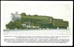 STEAM LOCOMOTIVE 5320, BALTIMORE & OHIO POSTCARD - Picture 1 of 1