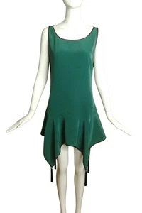 PIERRE CARDIN-2009 Green Crepe Slip Dress, Size-4 - Picture 1 of 8