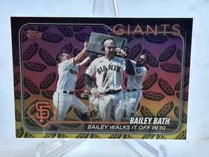 2024 Topps Series 2 Bailey Bath Patrick Bailey Giants Hot Dog Holiday Foil - Picture 1 of 2
