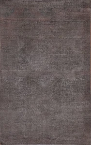 Übergefärbt Traditionell Vorleger 4x6 Handgeknüpft Wolle Vintage Braun für jeden Raum - Bild 1 von 21