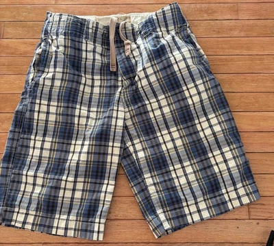 American Eagle Men’s 32 Cargo Shorts Blue Plaid Casual Long 12” Inseam - Image 1 of 3