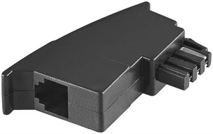 3x TAE Adapter ; TEL ADAP TAE-F/6P4C BLACK SB - Bild 1 von 2