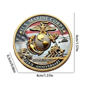 250th Anniversary U.S. M ilitary Commemorative Coins A my Navy Marine Corps NEW - Picture 1 of 4