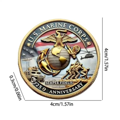 250th Anniversary U.S. M ilitary Commemorative Coins A my Navy Marine Corps NEW - Image 1 of 4