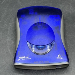 iOmega Zip 250 Z250USBPCMbp USB External Disk Drive Blue Portable - Picture 1 of 6