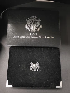 1997 United States Mint Premier Silver Proof Set Complete with Box & COA - Picture 1 of 3