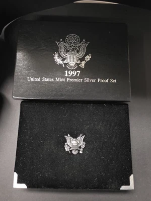 1997 United States Mint Premier Silver Proof Set Complete with Box & COA - Image 1 of 3