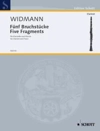 Five Fragments clarinet (in A and B) and piano (difficult) Widmann Schott Music - Image 1 of 3