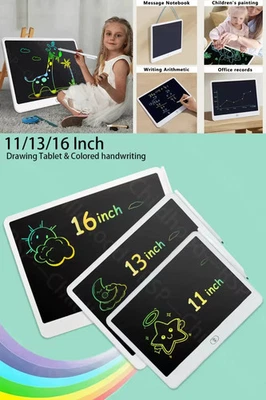 4 Colors Styles LCD Writing Tablet Xmas Gift Kids Drawing Board 11/13/16 Inch - Image 1 of 4