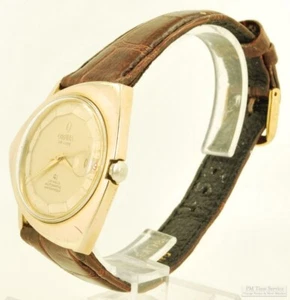 Orfina automatic Deluxe w/ date wrist watch, 41J, RGP & SS WR asymmetrical case - Picture 1 of 6