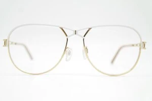 Vintage Brille Cazal 4265 Gold Weiß Oval Brillengestell eyeglasses - Bild 1 von 6