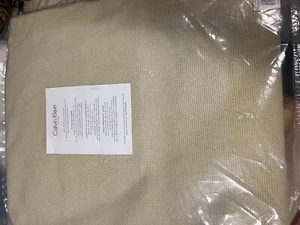 Calvin Klein Moso Leaves Cotton Basketweave Artichoke Queen Blanket New - Picture 1 of 5