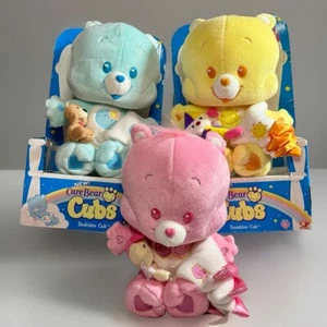 Lot Of 3 Care Bear 2004 Funshine Love Bedtime Blanket New In Box Doll Plush RARE - Picture 1 of 24