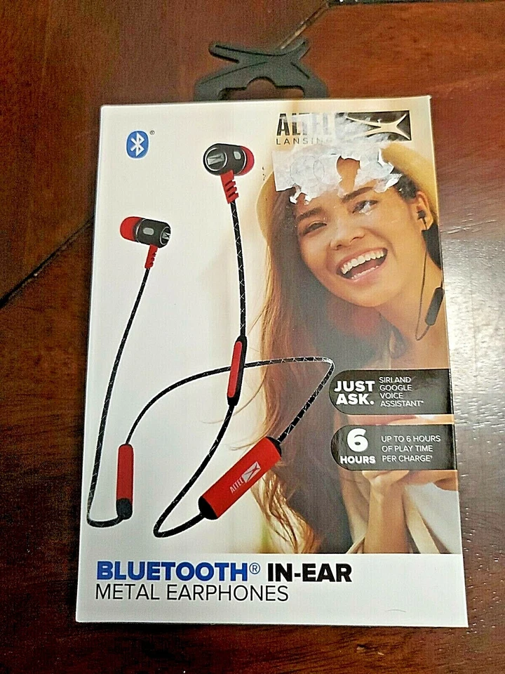 Fones de ouvido intra-auriculares Bluetooth Altec Lansing metal 6 horas tempo de reprodução NOVO!       B19 - Imagem 1 de 4