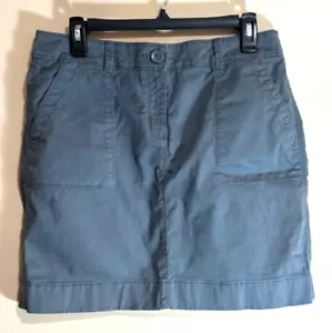 Loft Women's Gray Skort Front Fly Zip 2 Front Pockets 2 Rear Pockets Sz 8 - Picture 1 of 4