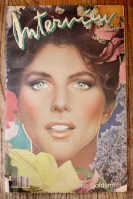 Andy Warhol's Interview Magazine 1983 April cover  CLIO GOLDSMITH - Image 1 of 4