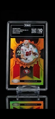 2022 Certified SA-15 George Kittle seal of approval MIRROR GOLD 9/25 TAG 10 - Image 1 of 2