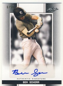 BEN SCHORR 2019 Leaf Perfect Game PG Black AUTO /50 AUBURN