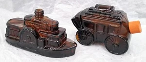 Avon Vintage Cologne Bottles Stagecoach & Steamboat Lot / Missing Caps / Empty - Picture 1 of 5