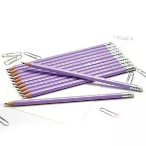 12 Lilac HB Pencils Personalised with Name High Quality Printed/Embossed Pencils - Picture 1 of 3