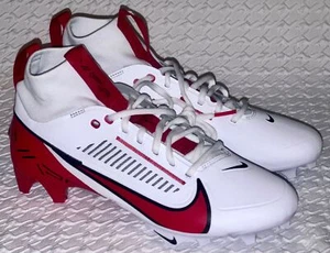 NIKE Vapor Edge Pro 360 2 TD White Red Black Football Cleats Mens Sz 8 9 10 - Picture 1 of 11