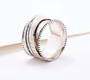 Or Paz Sterling Silver Classic Spinner Band Ring Size 7 - Picture 1 of 1