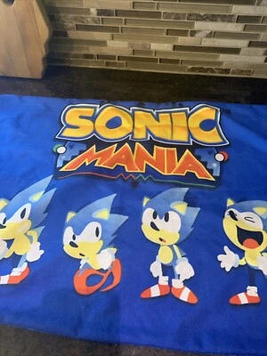 Sonic The Hedgehog  Pillow cases Twin Long Lot of 2 BRIGHT Colors Clean Mania - Image 1 of 4