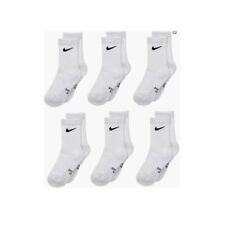Nike Dri-FIT Kids' Crew Socks - White, 10C-3Y (6-Pair Pack)