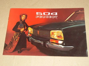 Prospectus PEUGEOT 504 Berline 1971 brochure prospekt catalogue car - Imagen 1 de 1