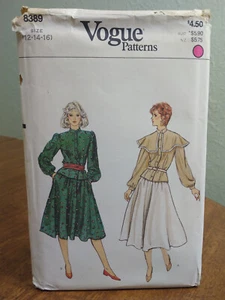 Vogue Muster 8389 Misses Bluse Rock Größe 12-16 neu aus altem Lagerbestand ungeschnitten - Bild 1 von 10