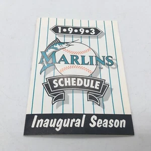 1993 ORIGINAL POCKET SCHEDULE FLORIDA MARLINS INAUGURAL SEASON -MINT CONDITION - Picture 1 of 12