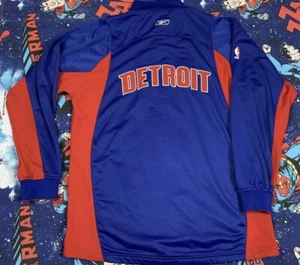 Authentische Reebok Detroit Pistons NBA On Court Warm Up Jacke Herren M Pro Cut - Bild 1 von 3