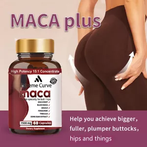 60 Kapseln Maca die leicht zu schlucken sind erhöhen natürliche Kurven für Gesäß - Bild 1 von 9